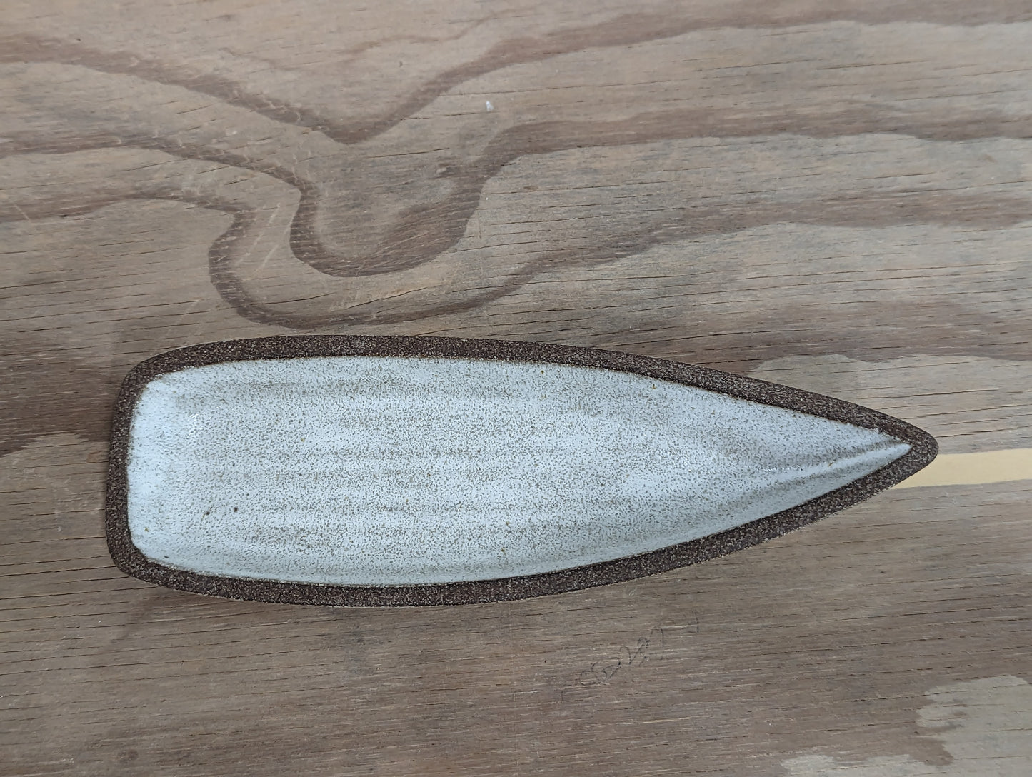 Reserved for Christina, Small stoneware boat plate