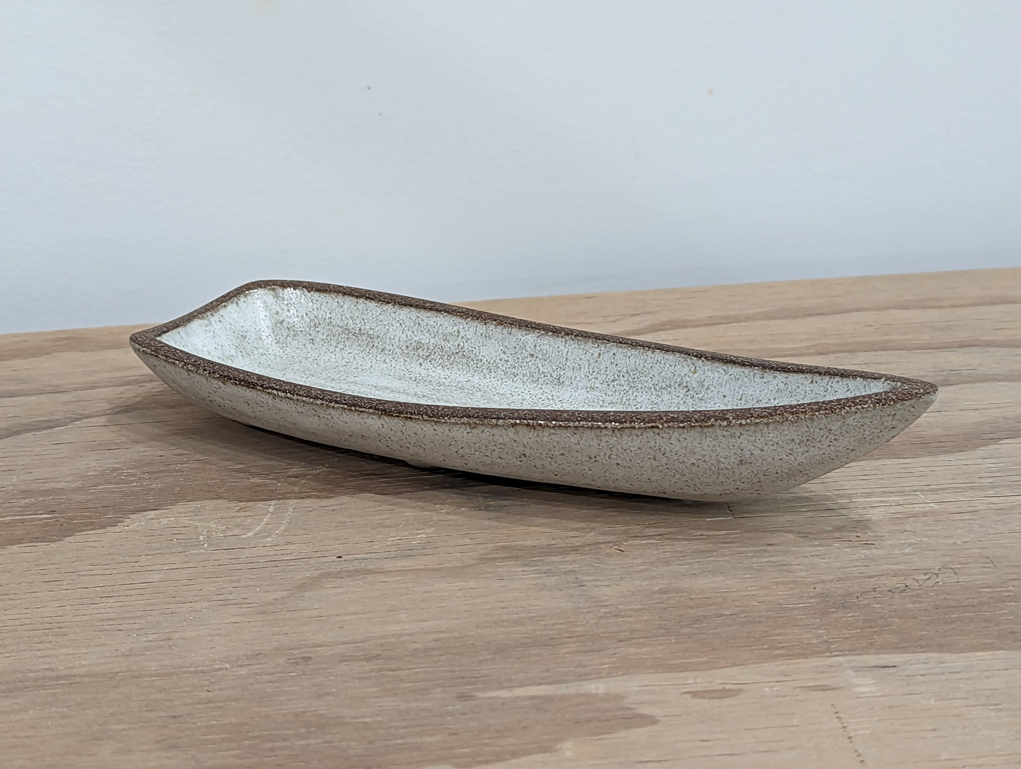 Reserved for Christina, Small stoneware boat plate