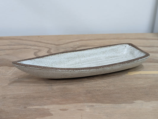 Reserved for Christina, Small stoneware boat plate